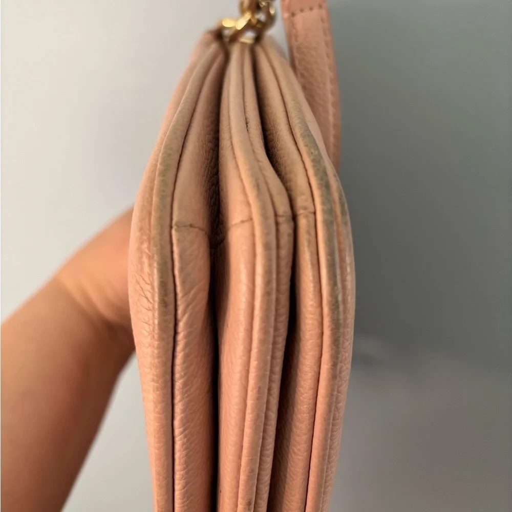Kate Spade Leila Triple Gusset Pebble Cow Leather Crossbody Light Pink WKRU5503